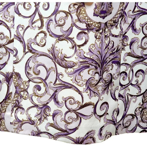 MARRY ME Vintage Women's Regal Shawl Satin Pencil Dress Size Medium Purple - Picture 13 of 15